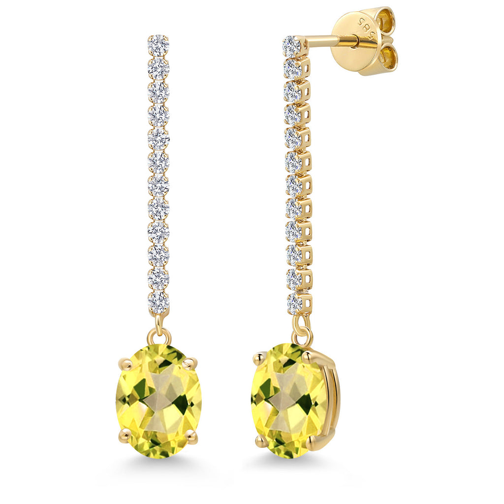 Canary Mystic Topaz_Earrings in 14K Yellow Gold