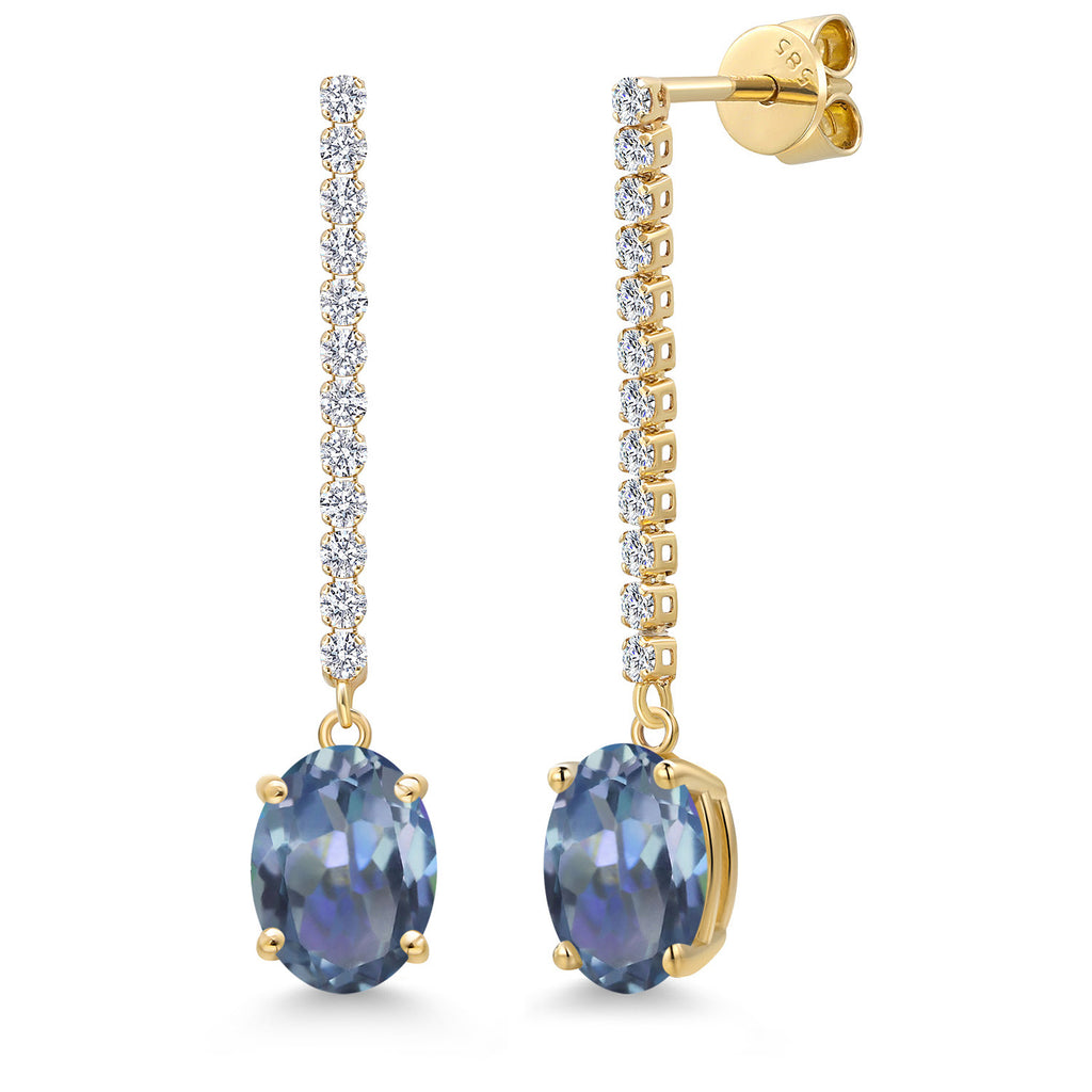 Cassiopeia Mystic Topaz_Earrings in 14K Yellow Gold