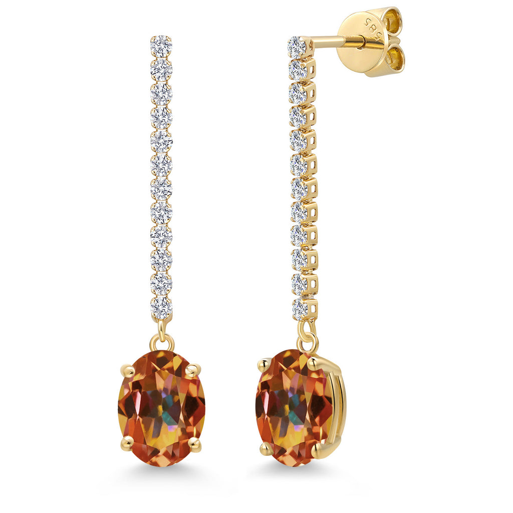 Ecstasy Mystic Topaz_Earrings in 14K Yellow Gold