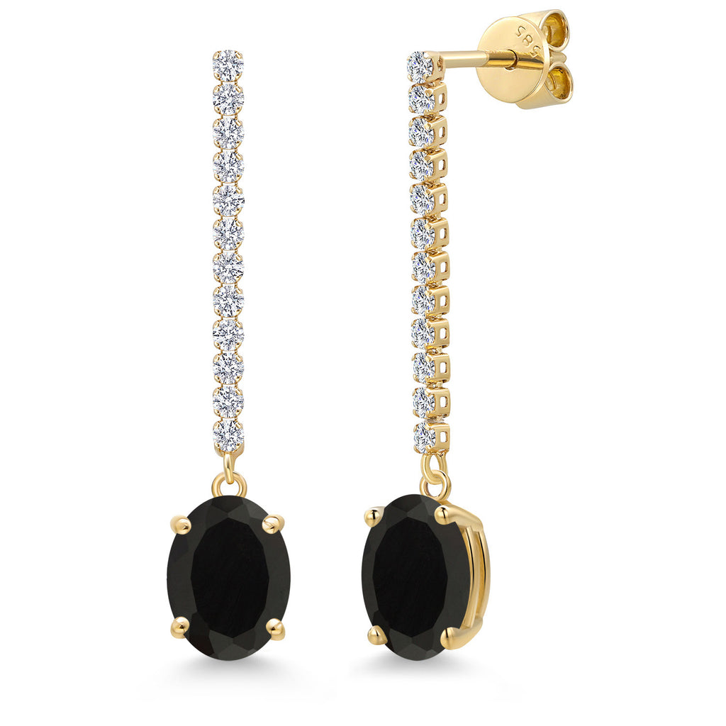 Onyx - December_Earrings in 14K Yellow Gold