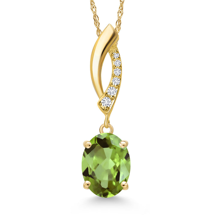 Peridot - August_Pendant in 14K Yellow Gold