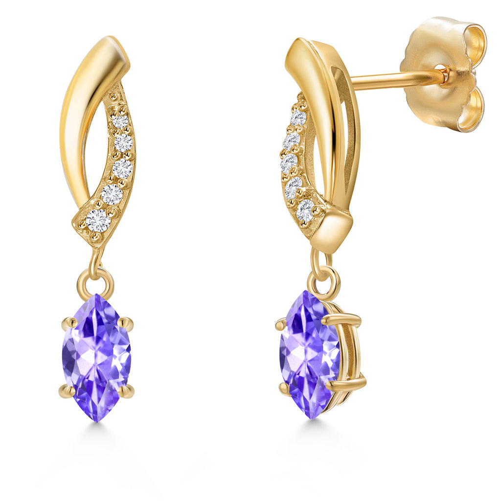 Tanzanite - December_Earrings in 14K Yellow Gold