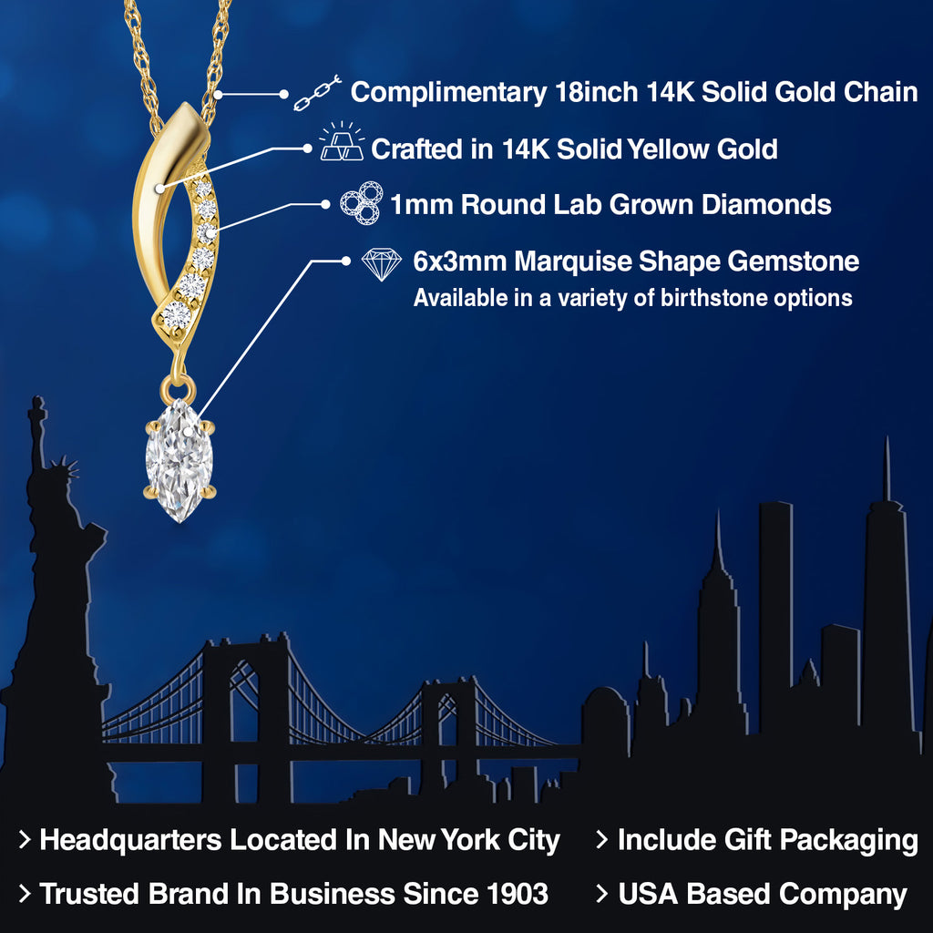 Lab Grown Diamond_Pendant in 14K Yellow Gold