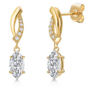 DEF and E - F_Earrings in 14K Yellow Gold