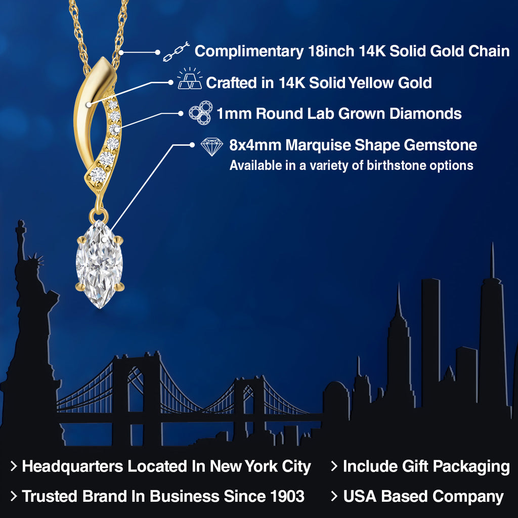 Lab Grown Diamond_Pendant in 14K Yellow Gold