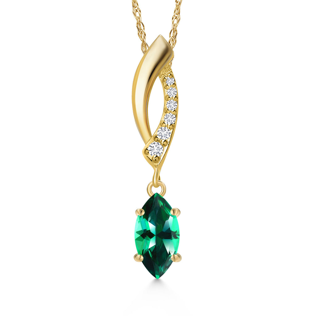 Rainforest Topaz - November_Pendant in 14K Yellow Gold