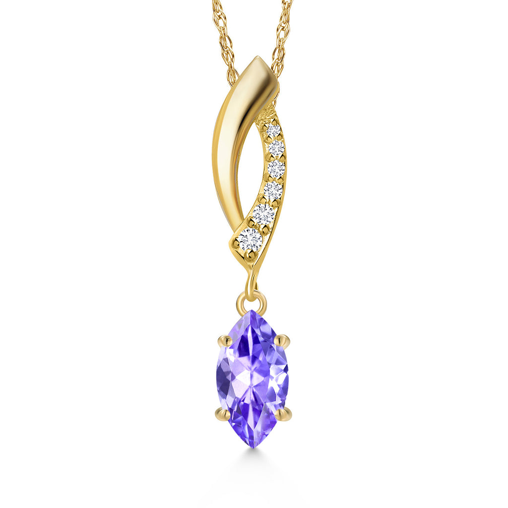 Tanzanite - December_Pendant in 14K Yellow Gold