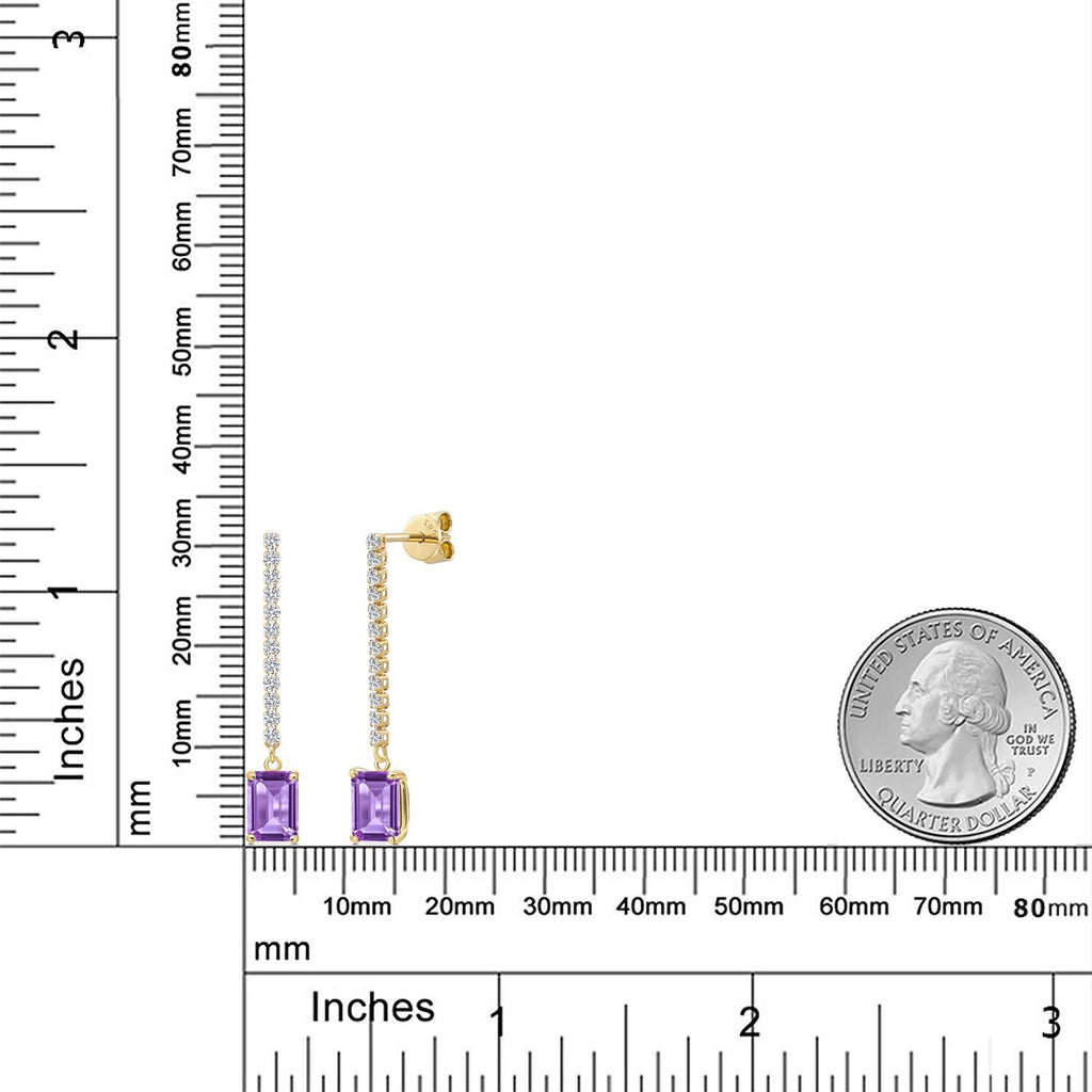Amethyst - February_Earrings in 14K Yellow Gold