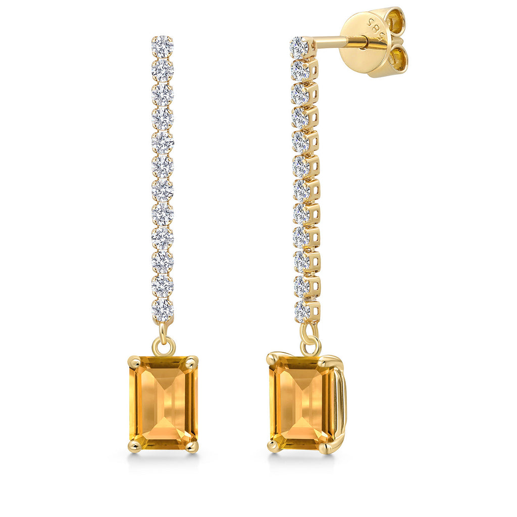 Citrine - November_Earrings in 14K Yellow Gold