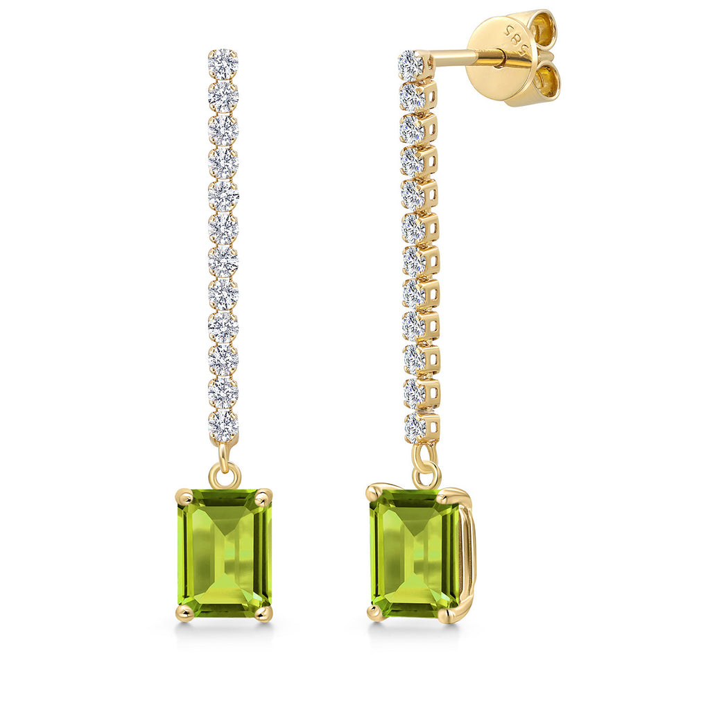 Peridot - August_Earrings in 14K Yellow Gold