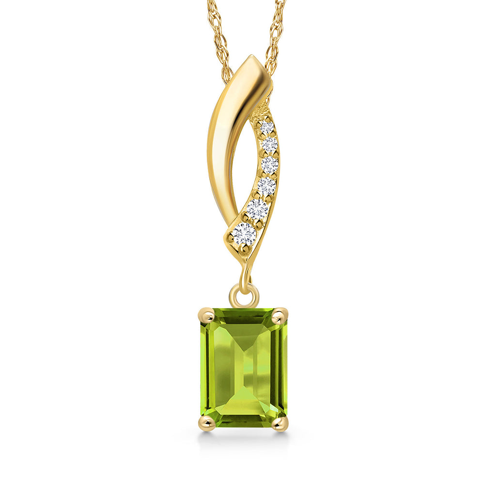 Peridot - August_Pendant in 14K Yellow Gold