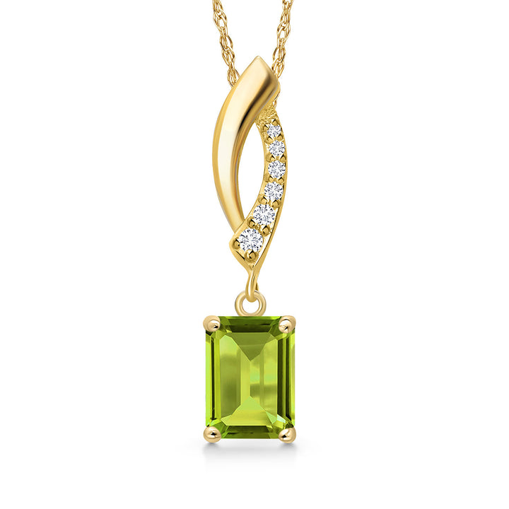 Peridot - August_Pendant in 14K Yellow Gold