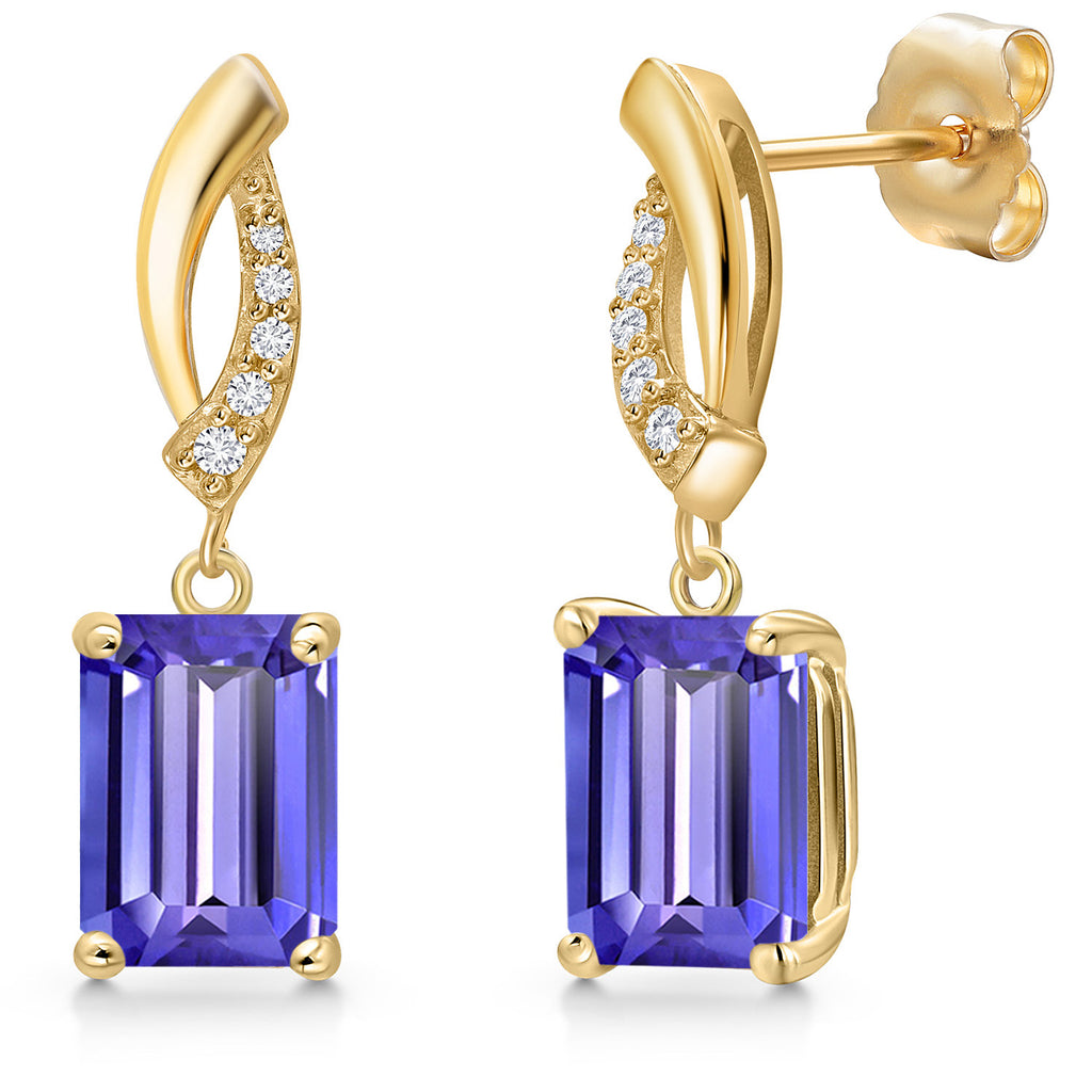 Tanzanite - December_Earrings in 14K Yellow Gold