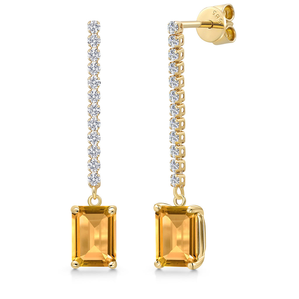 Citrine - November_Earrings in 14K Yellow Gold