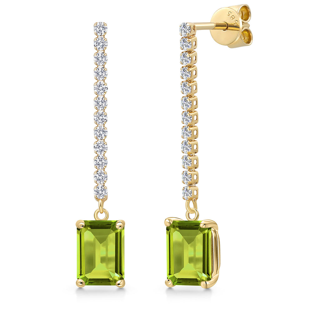 Peridot - August_Earrings in 14K Yellow Gold