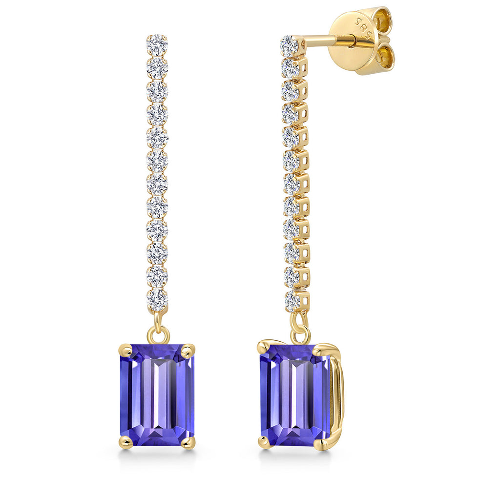 Tanzanite - December_Earrings in 14K Yellow Gold