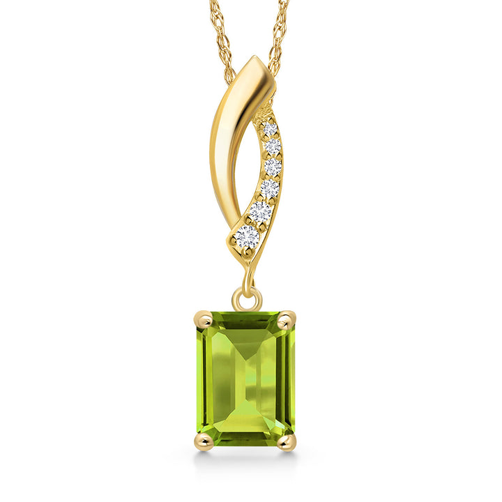 Peridot - August_Pendant in 14K Yellow Gold