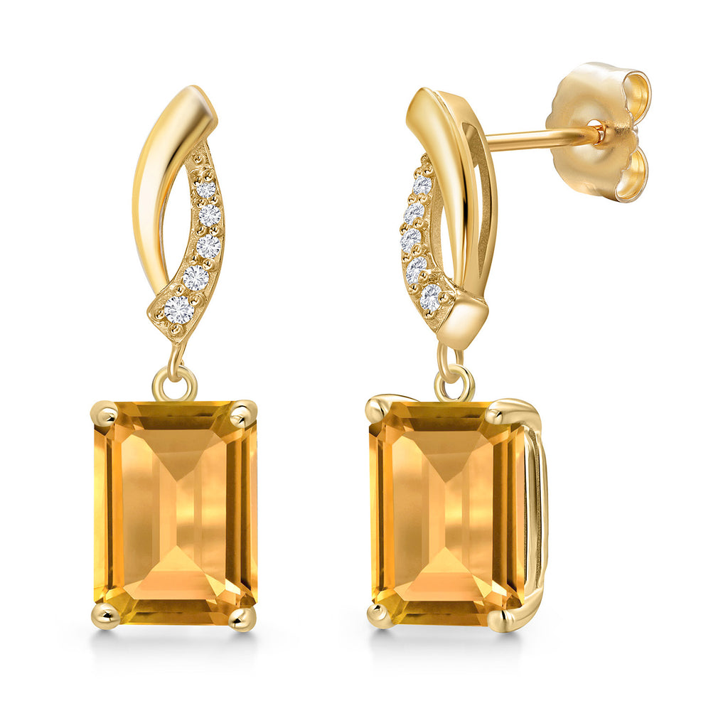 Citrine - November_Earrings in 14K Yellow Gold