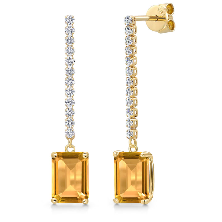 Citrine - November_Earrings in 14K Yellow Gold