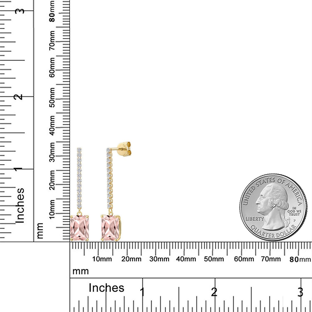 Nano Morganite - October_Earrings in 14K Yellow Gold