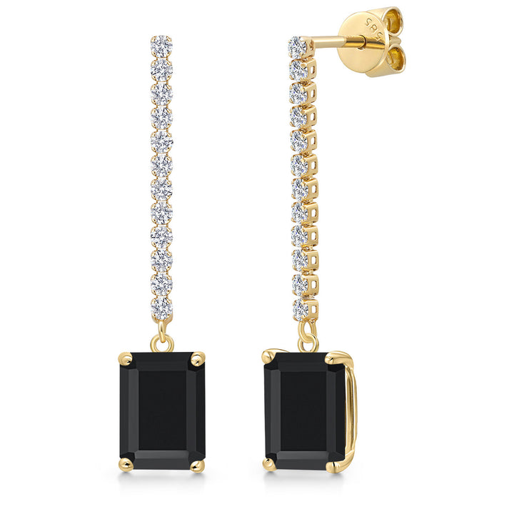 Onyx - December_Earrings in 14K Yellow Gold