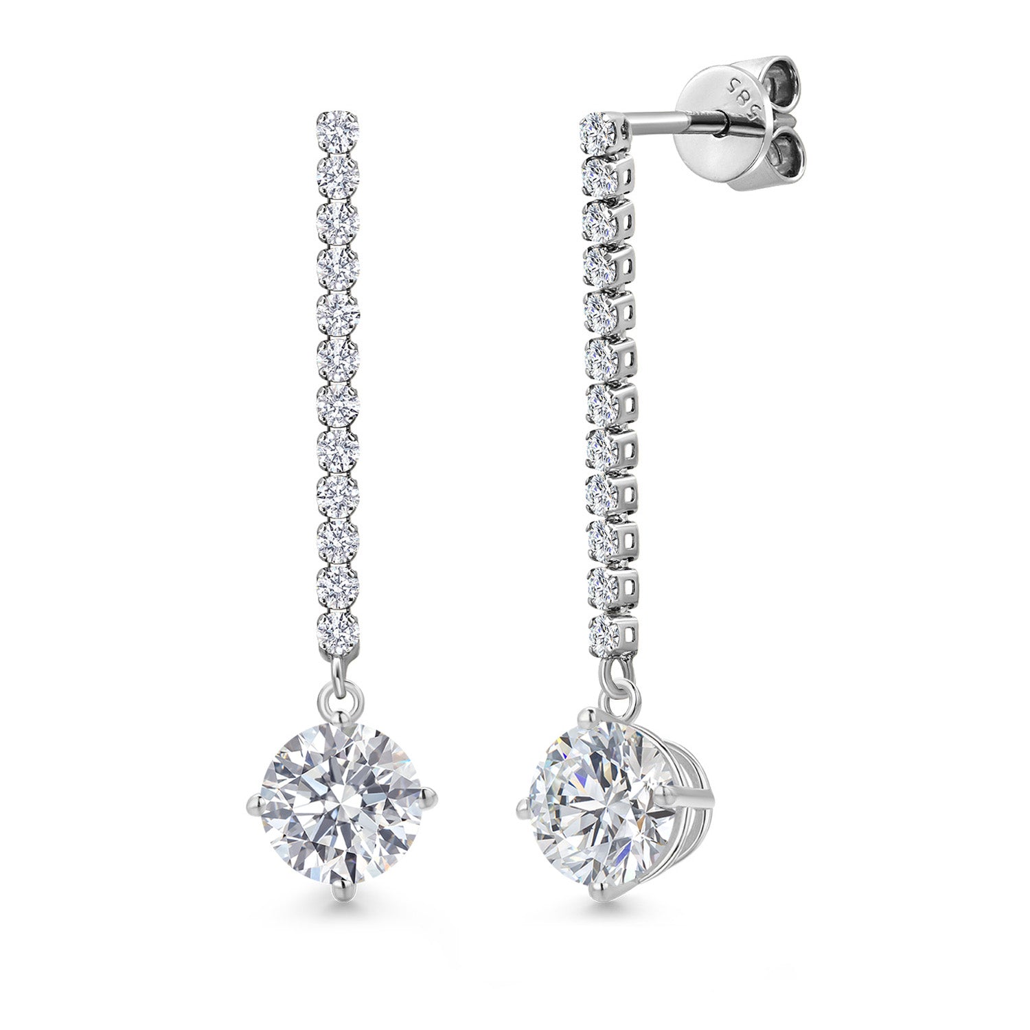 White Lab Grown Diamond - April_Earrings in 14K White Gold