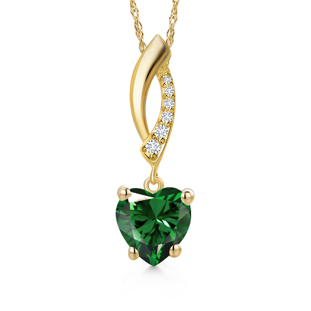 Nano Emerald - May_Pendant in 14K Yellow Gold