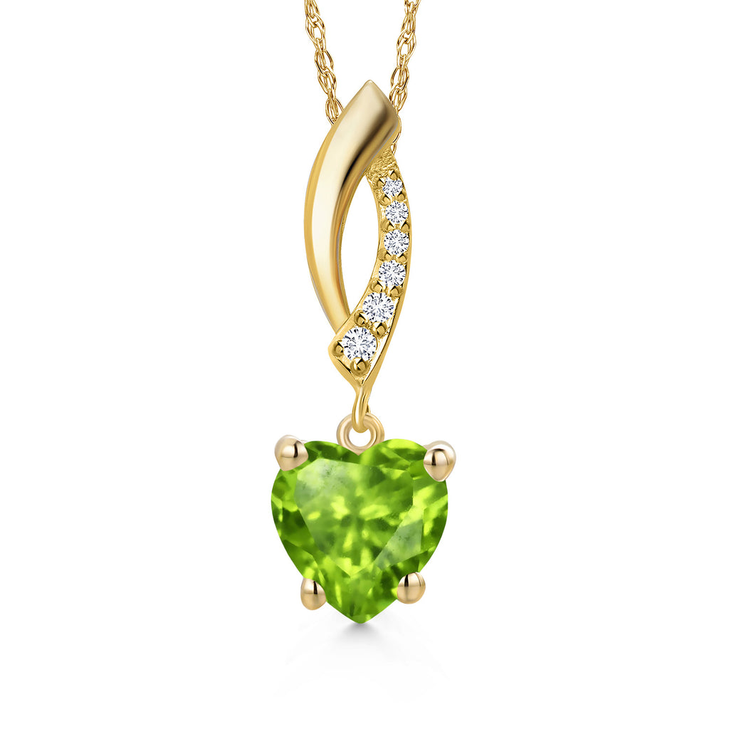 Peridot - August_Pendant in 14K Yellow Gold
