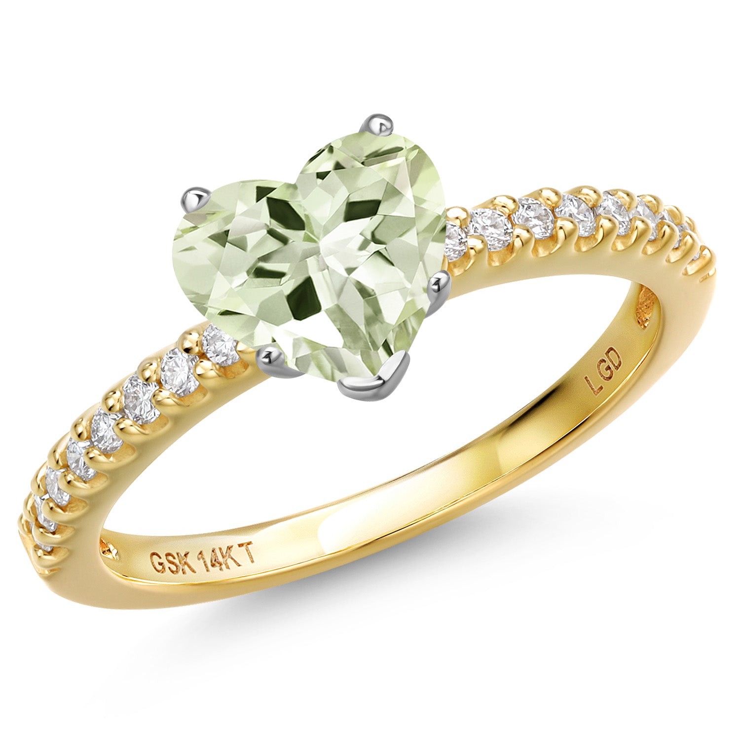 Prasiolite_8_Ring in 14K Two Tone Gold