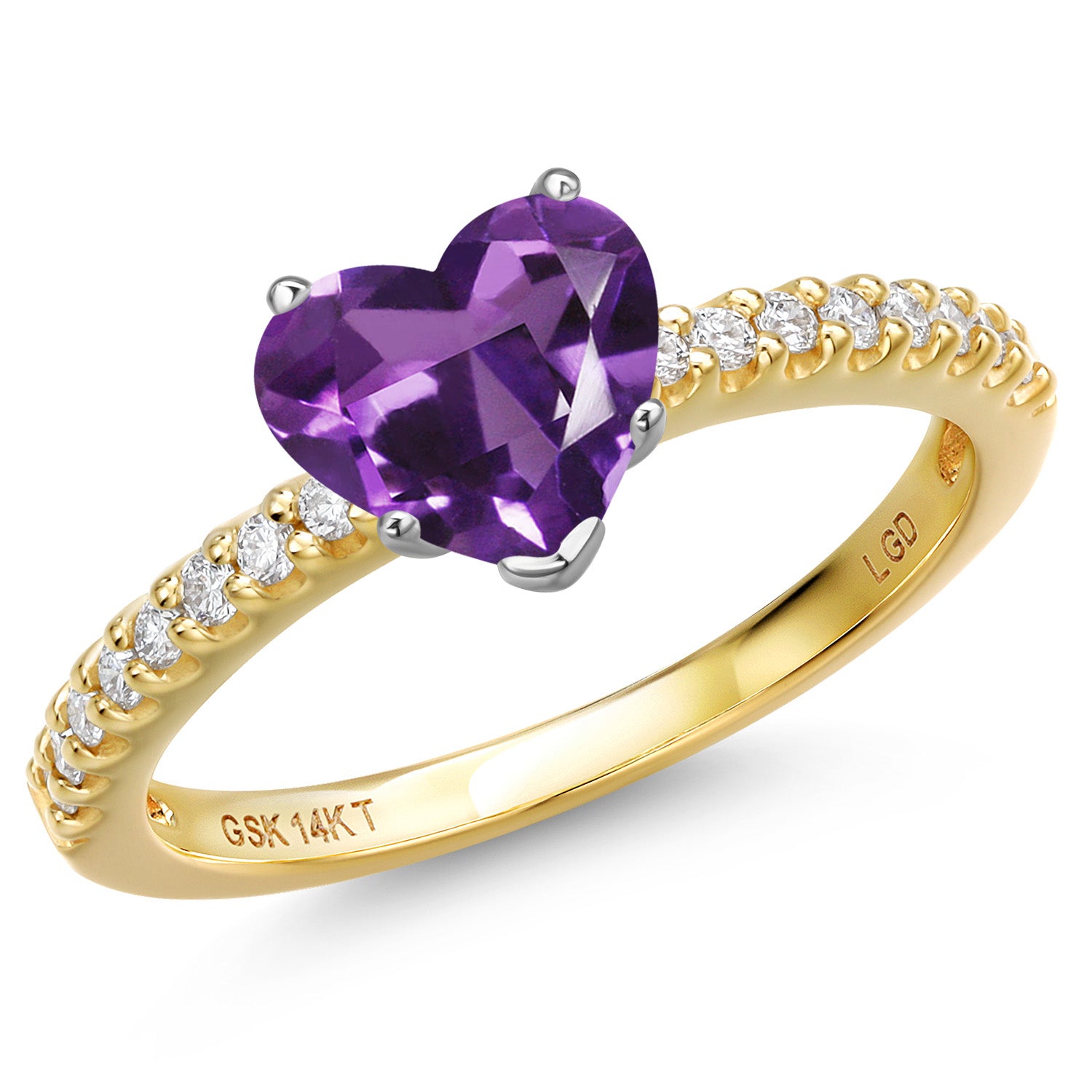 Amethyst - February_8_Ring in 14K Two Tone Gold