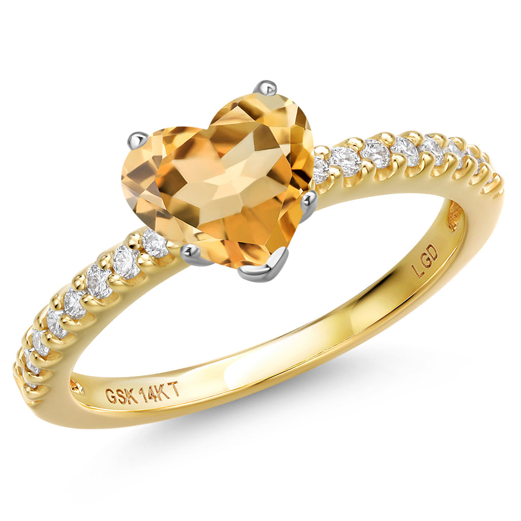 Citrine - November_5_Ring in 14K Two Tone Gold