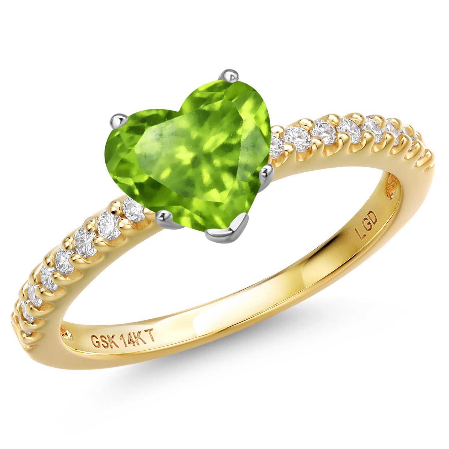 Peridot - August_6_Ring in 14K Two Tone Gold