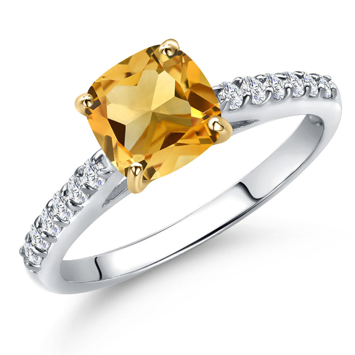 Citrine - November_5_Ring in 10K Two Tone Gold