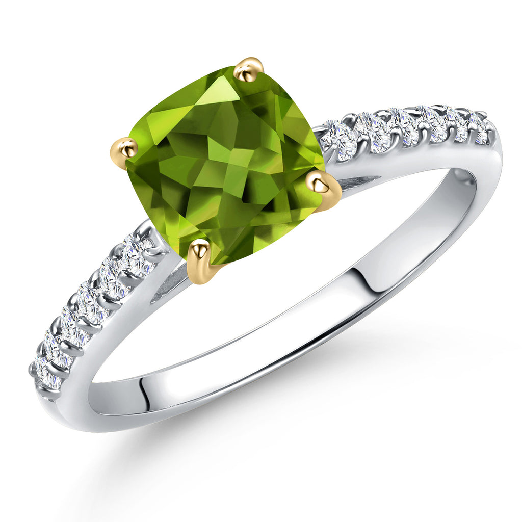 Peridot - August_6_Ring in 10K Two Tone Gold