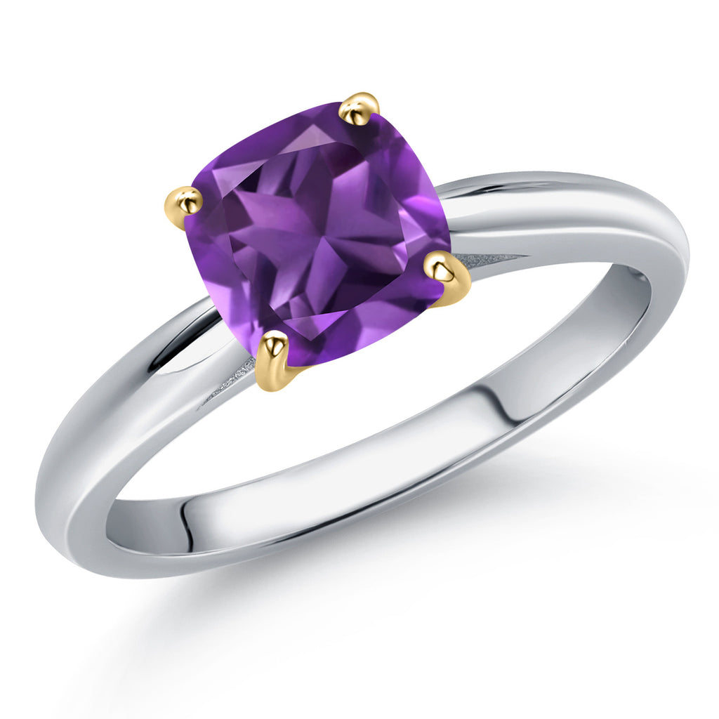 Amethyst - February_6_Ring in 10K Two Tone Gold