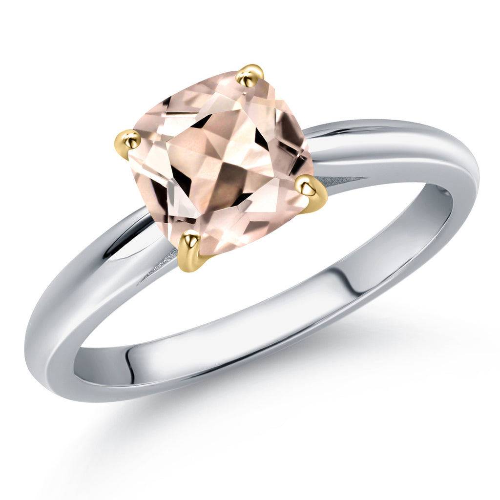 Morganite - October_6_Ring in 10K Two Tone Gold