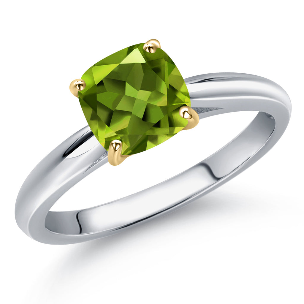 Peridot - August_9_Ring in 10K Two Tone Gold