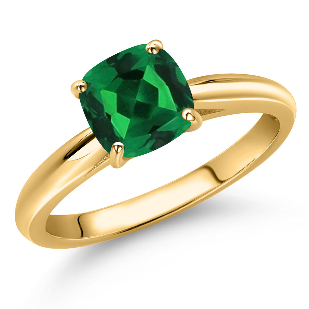 Nano Emerald - May_7_Ring in 10K Yellow Gold