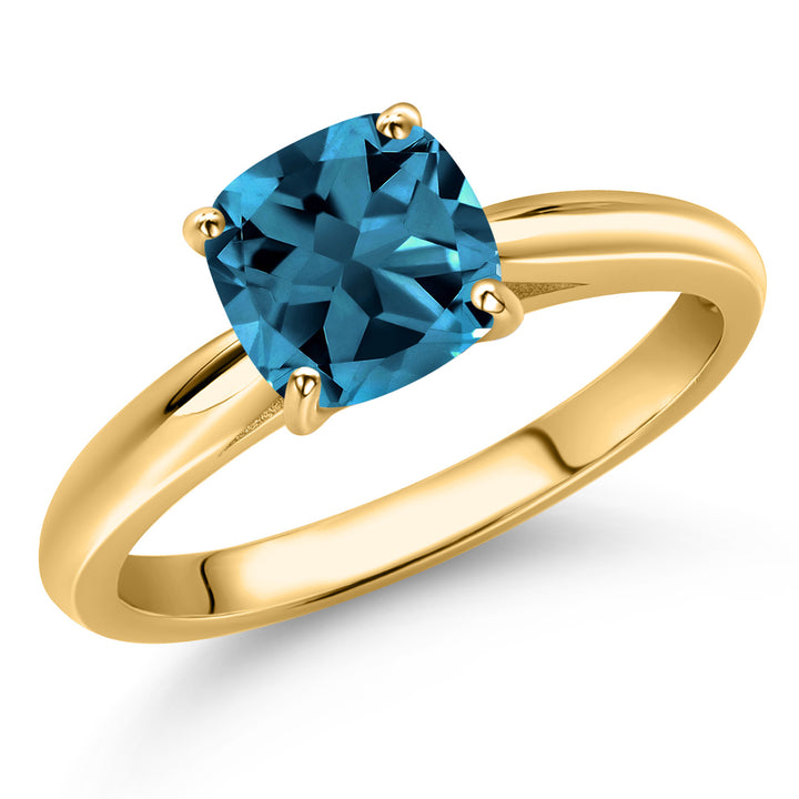 London Blue Topaz - November_5_Ring in 10K Yellow Gold