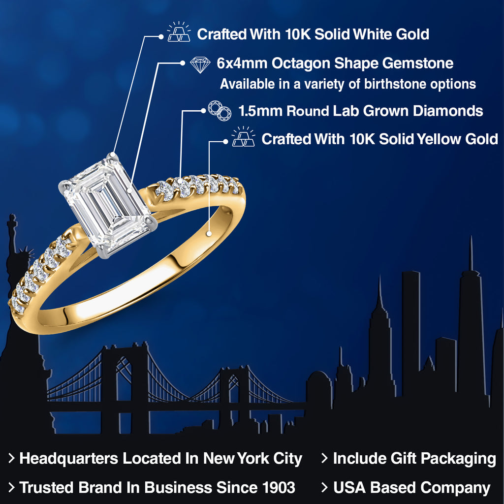 Ring in 10K Two Tone Gold