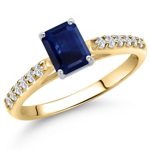 Ring in 10K Two Tone Gold