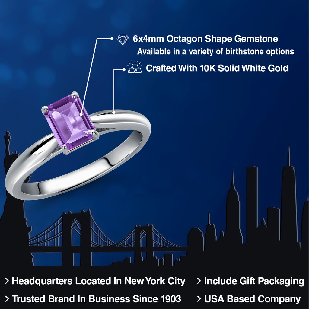 Amethyst - February_Ring in 10K White Gold