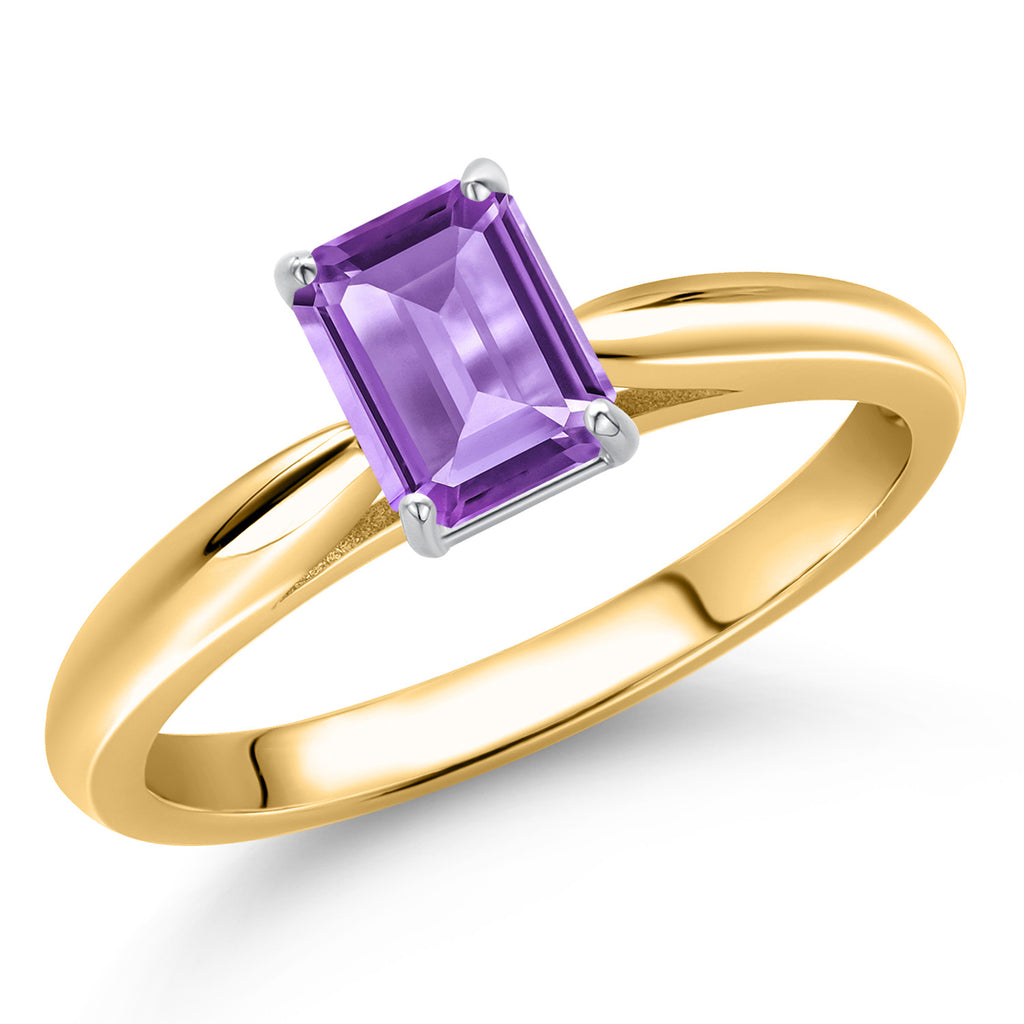 Amethyst - February_8_Ring in 10K Two Tone Gold