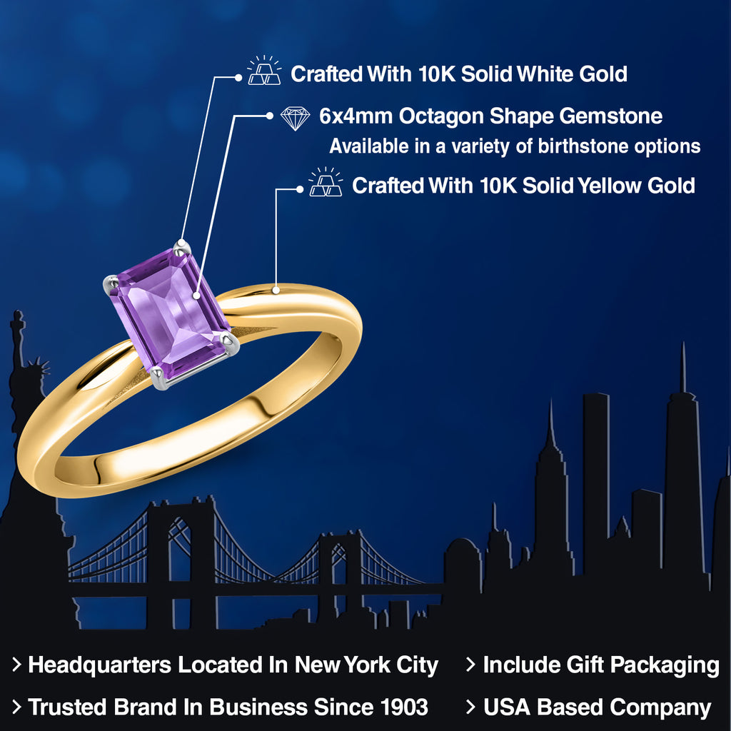 Amethyst - February_Ring in 10K Two Tone Gold