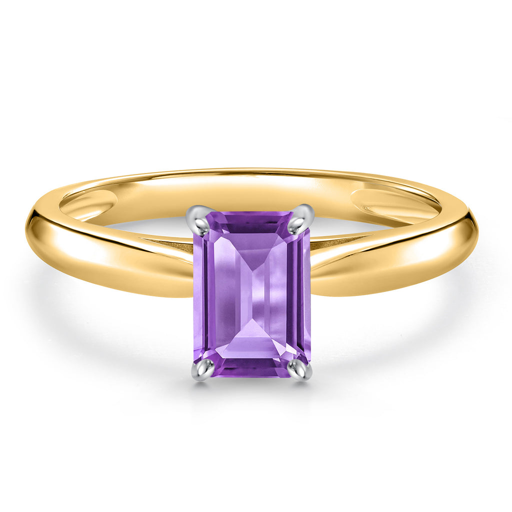 Amethyst - February_Ring in 10K Two Tone Gold