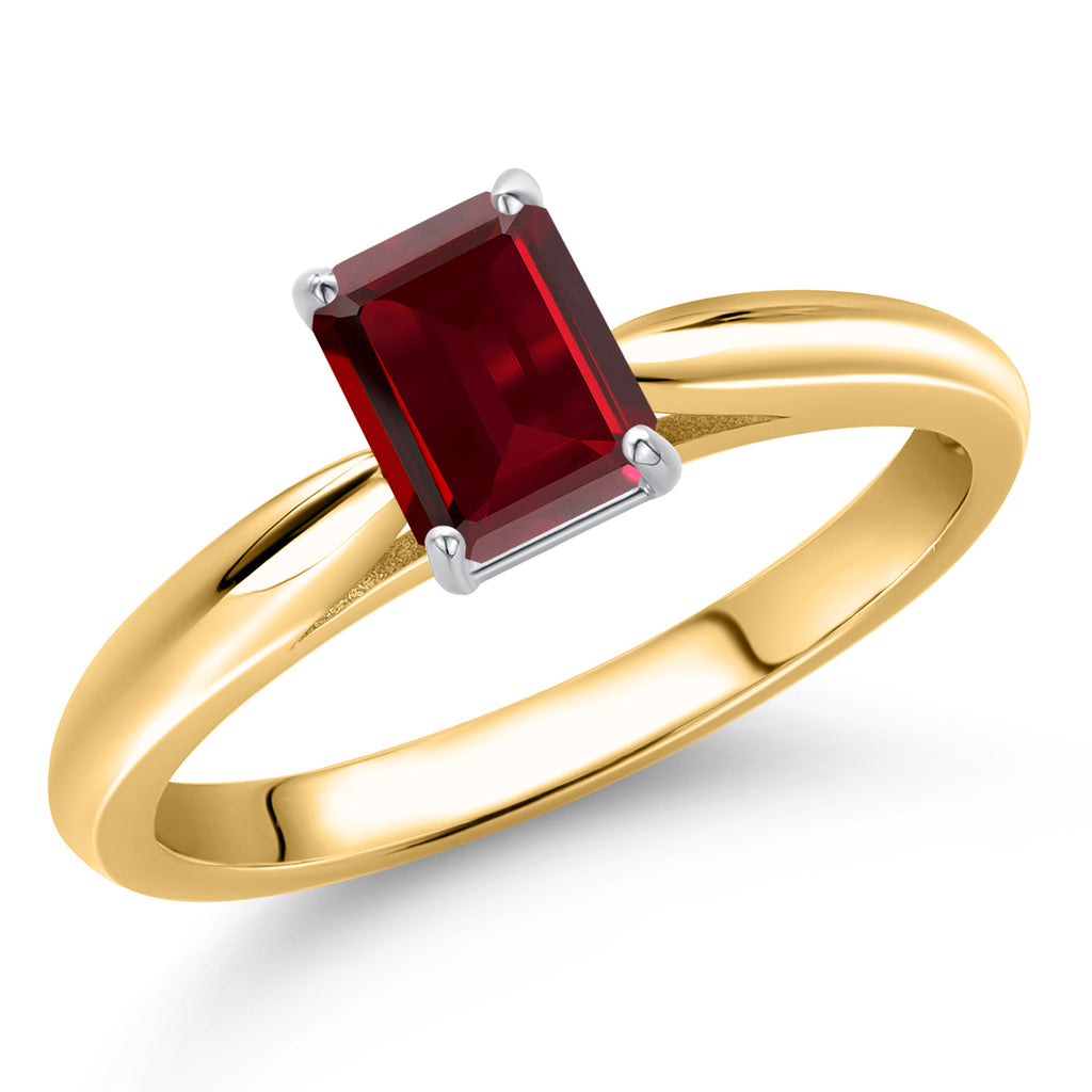 Garnet - January_9_Ring in 10K Two Tone Gold