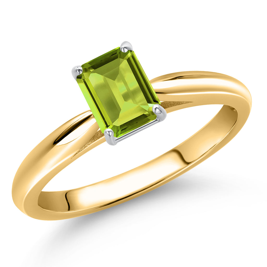 Peridot - August_6_Ring in 10K Two Tone Gold