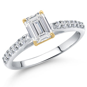 Ring in 10K Two Tone Gold