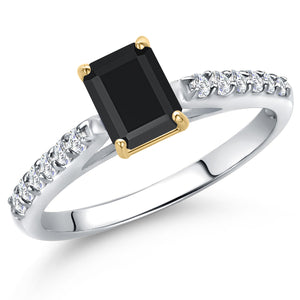 Ring in 10K Two Tone Gold