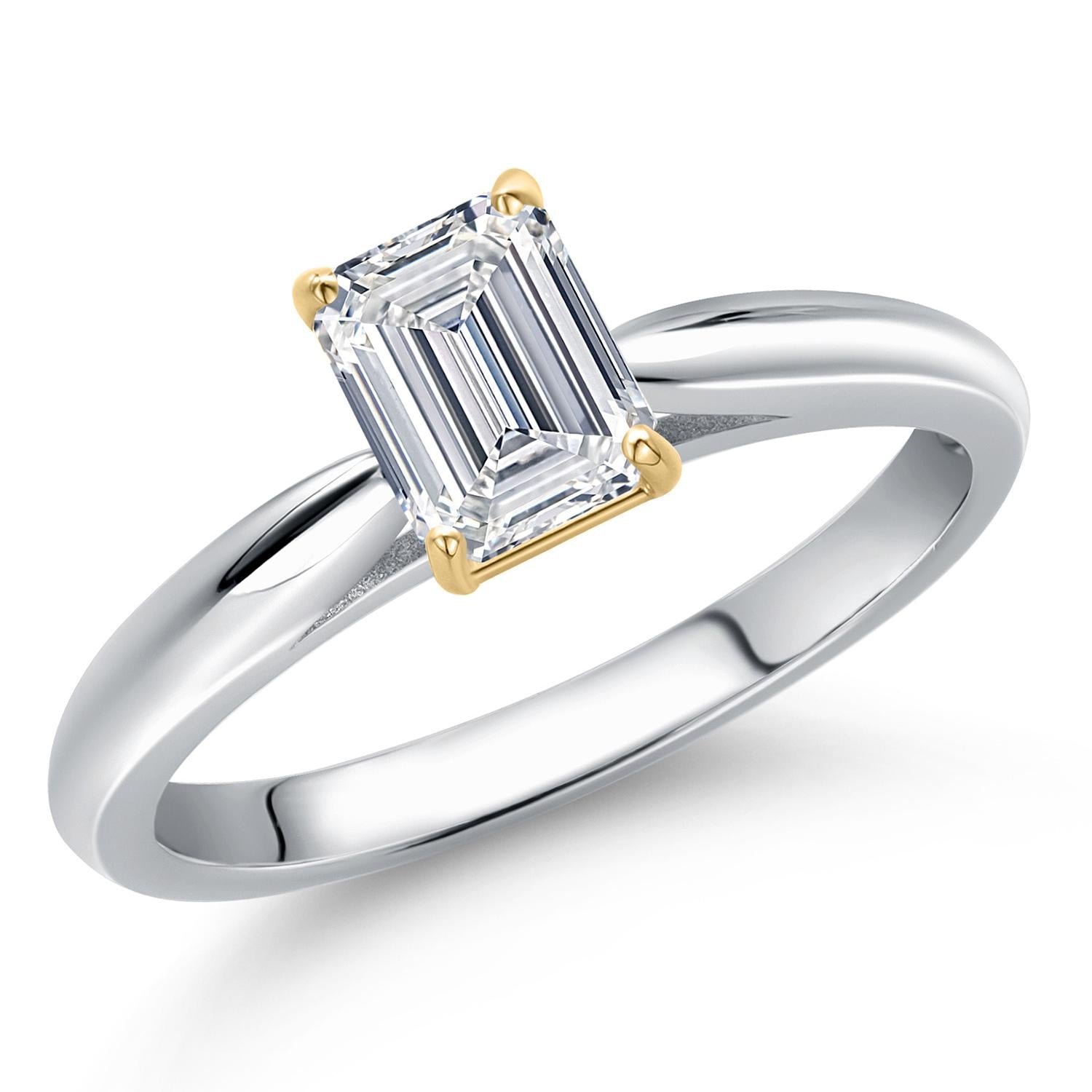 Ring in 925 Sterling Silver and 10K Yellow Gold